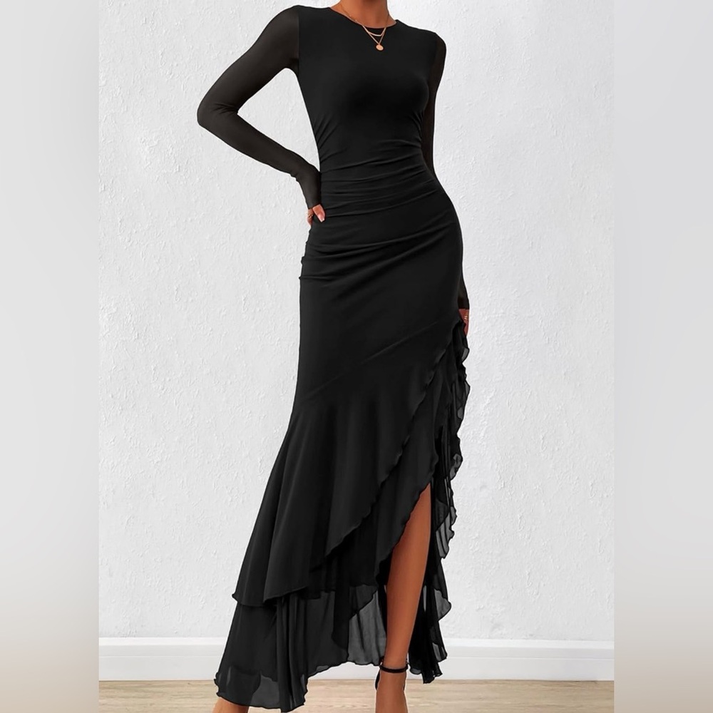 Bodycon Black Long Sleeve Dress